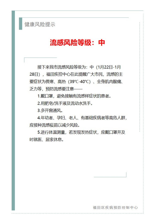 健康風(fēng)險(xiǎn)提示—流感風(fēng)險(xiǎn)等級(jí)：中（2025.01.22）.jpg